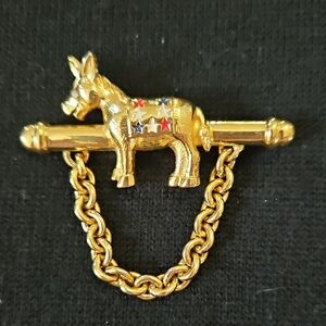 Ann Hand Democratic Donkey Brooch